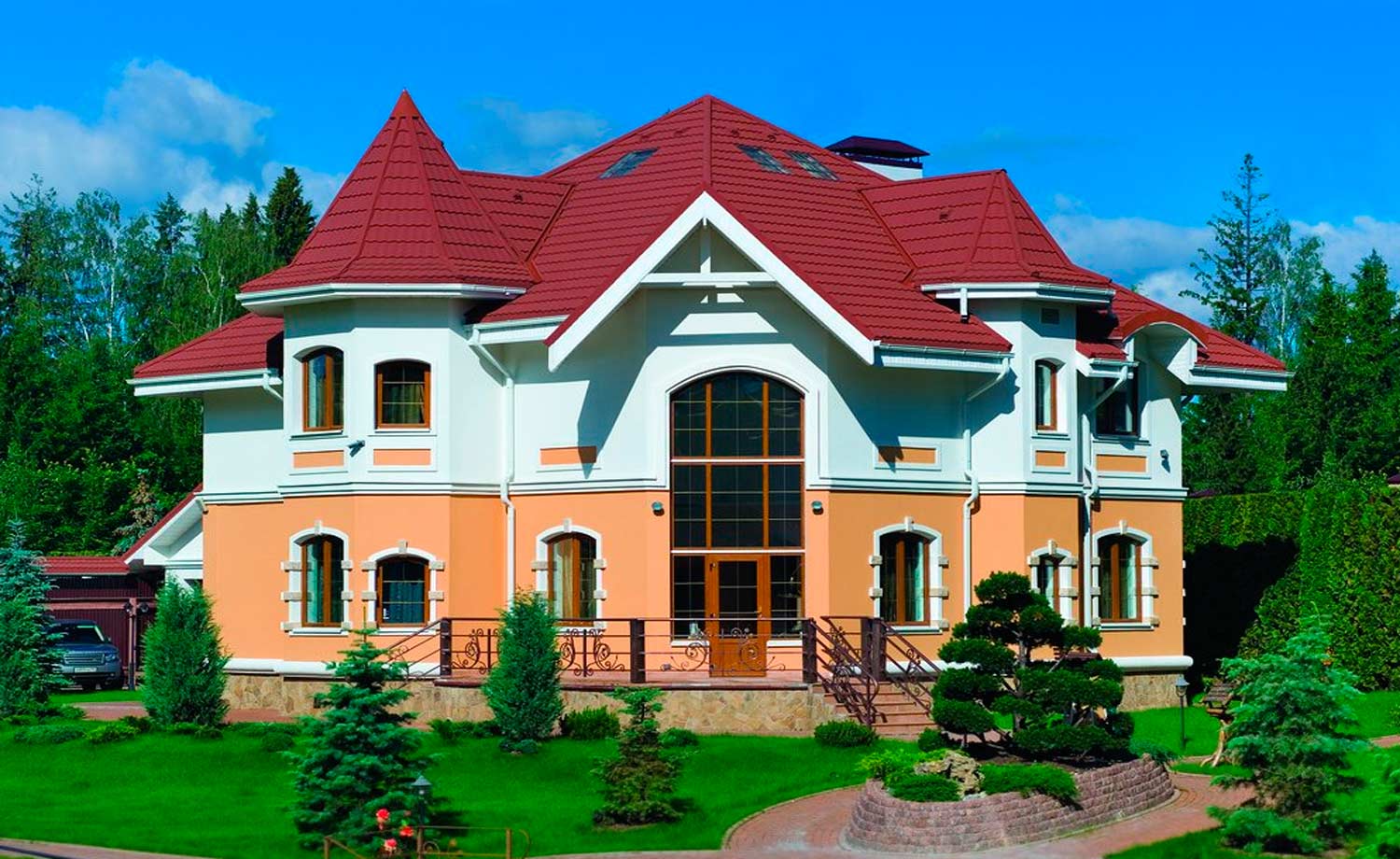 Боковое примыкание левое Metrotile, Red