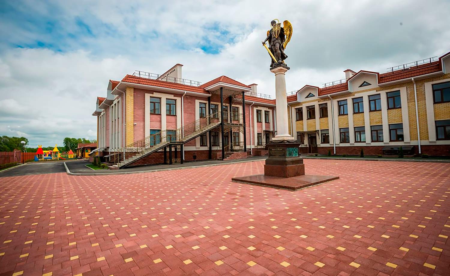 Плитка тротуарная Квадрат Б.1.К.6 гранит желтый, 300*300*60 мм