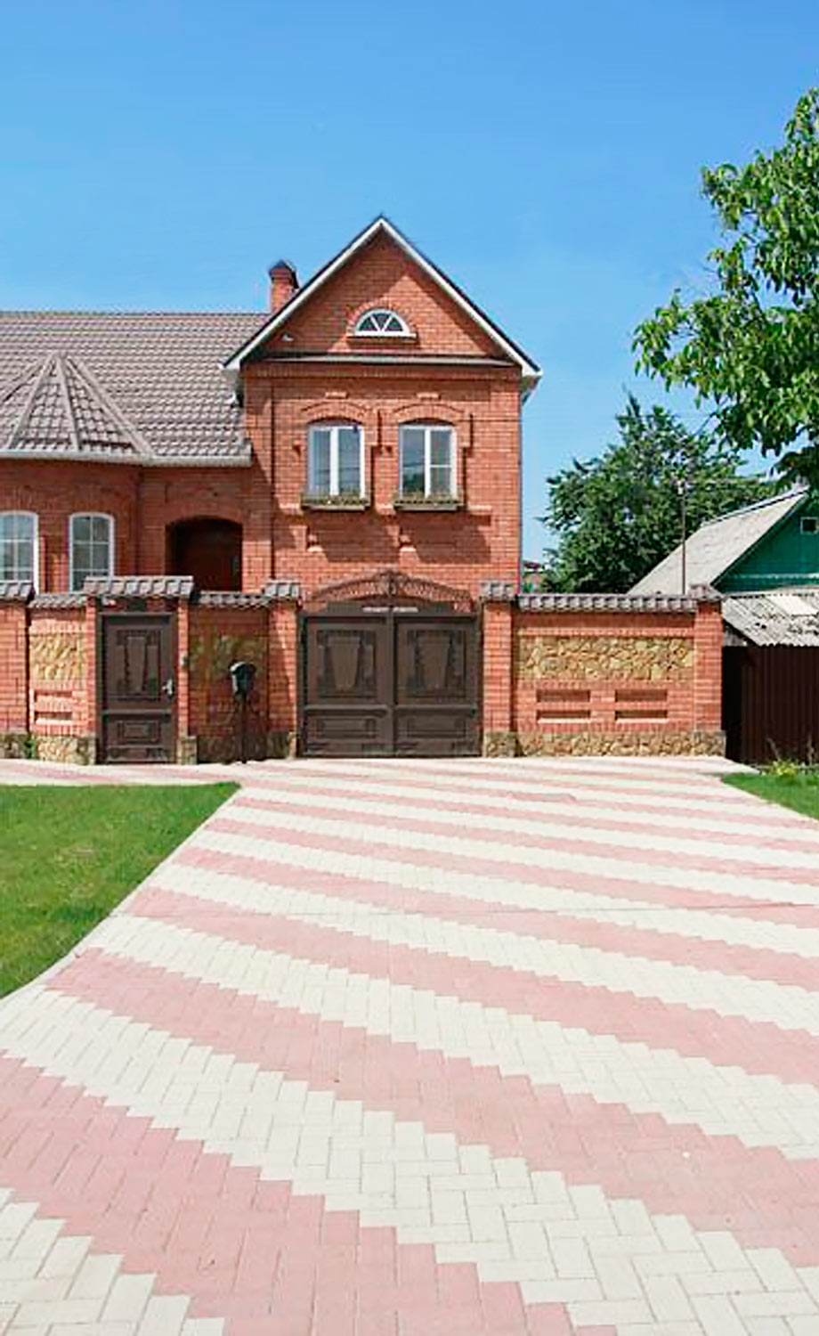 Плитка тротуарная Прямоугольник А.2.П.4 стандарт гладкий красный, 200*100*40 мм 