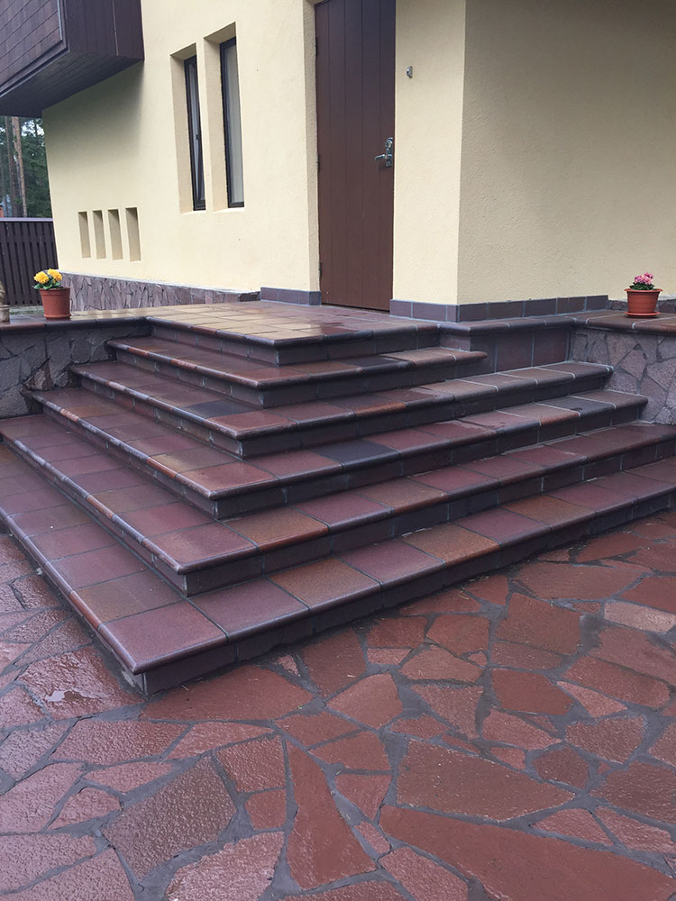 Клинкерная ступень флорентинер Terraklinker (Gres de Breda) Lava модель B, 330*330*60*20 мм