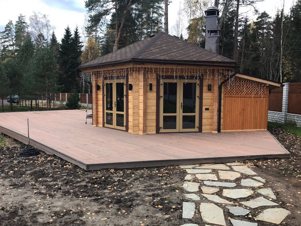 Доска террасная CM (CM Decking) Микс (Mix) Венге, 3000*135*25 мм