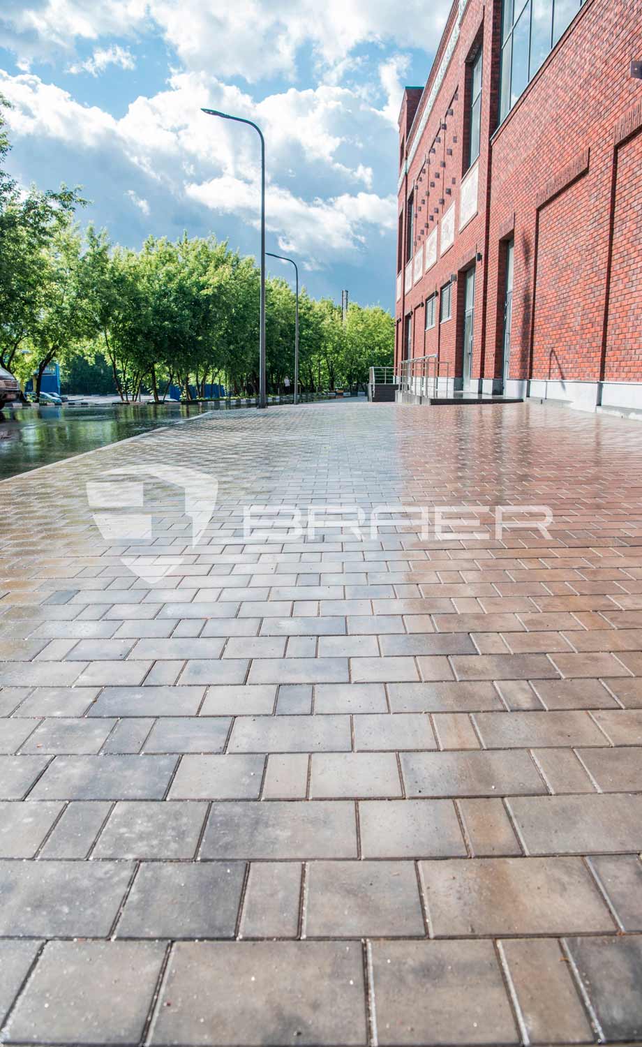 Плитка тротуарная BRAER Старый город Ландхаус Color Mix Туман, толщина 60 мм