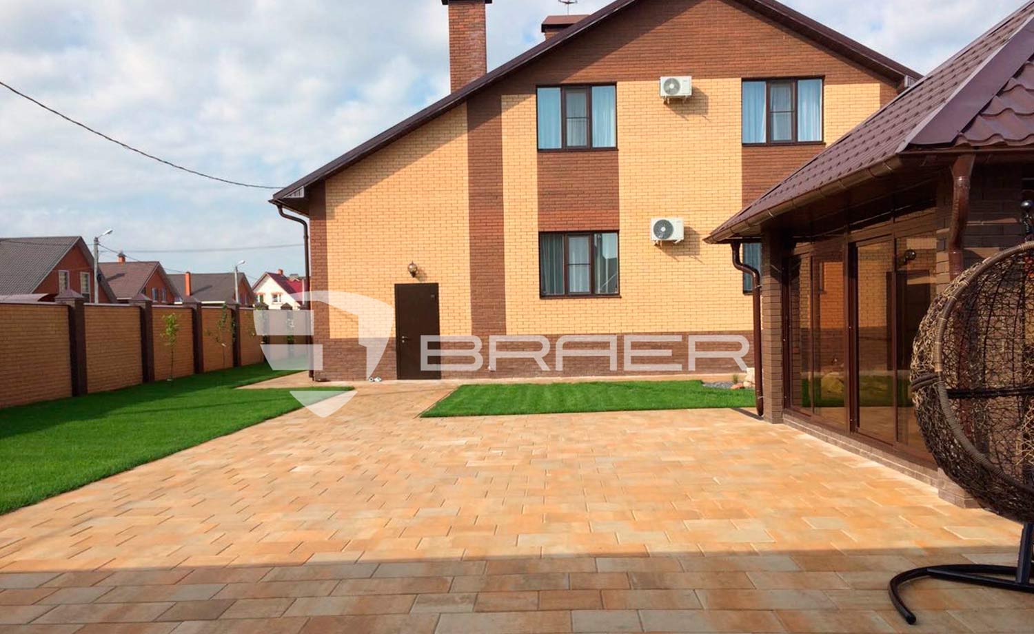 Плитка тротуарная BRAER Триада Color Mix Плато, толщина 60 мм