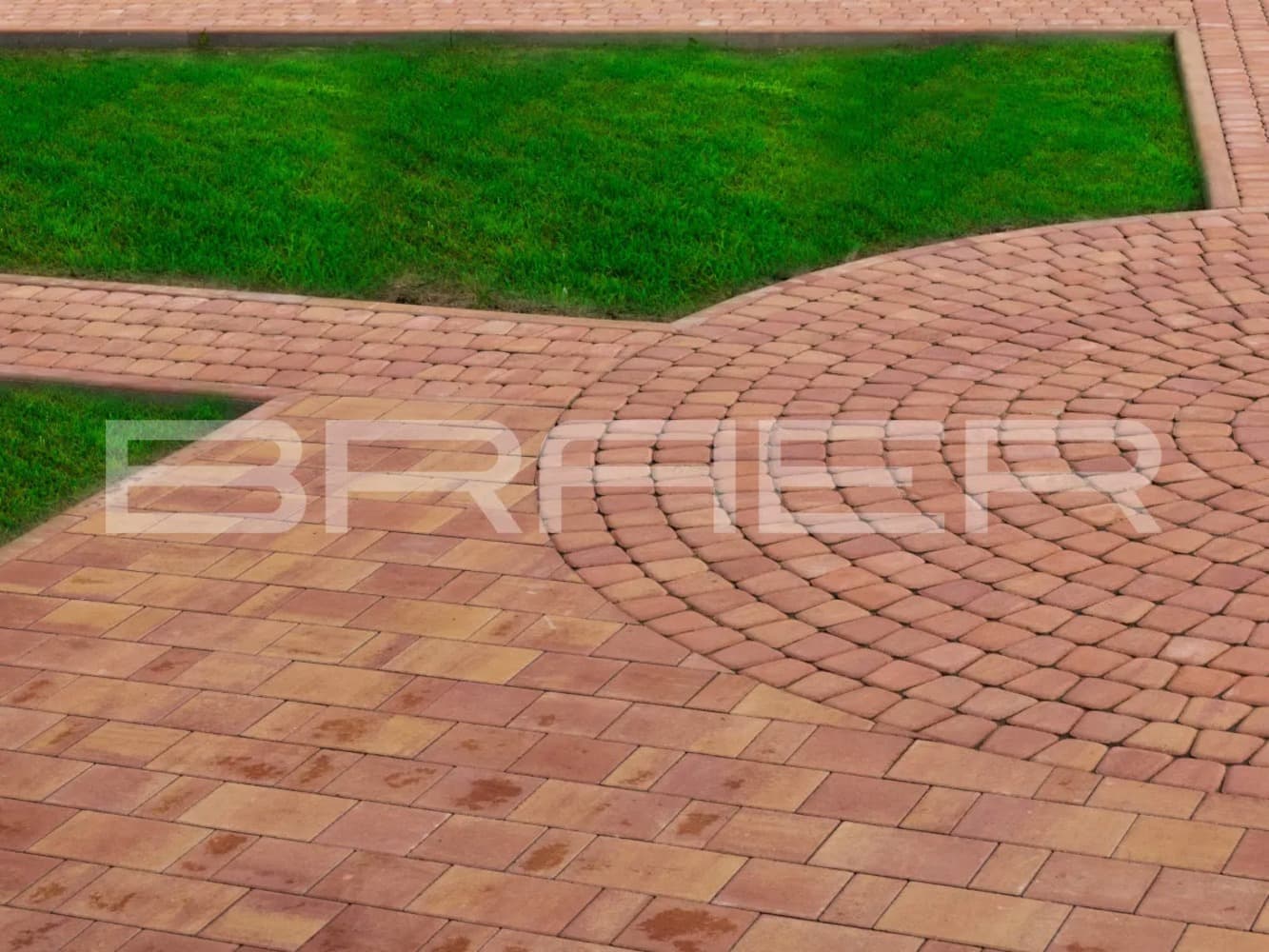Плитка тротуарная BRAER Старый город Ландхаус Color Mix Рассвет, толщина 60 мм