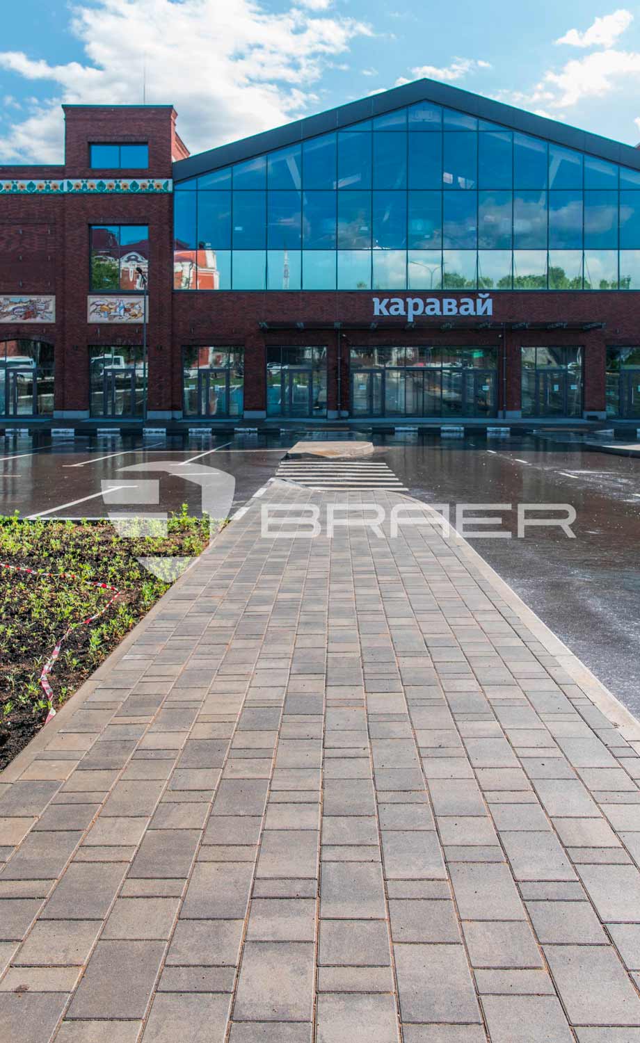 Плитка тротуарная BRAER Старый город Ландхаус Color Mix Туман, толщина 60 мм