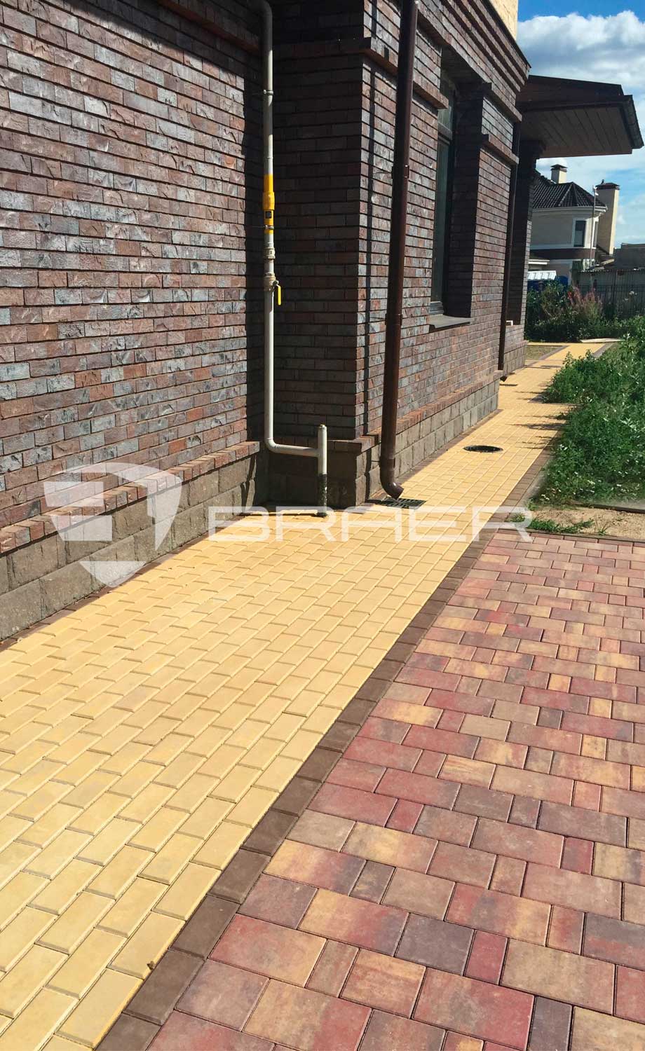 Плитка тротуарная BRAER Старый город Ландхаус Color Mix тип 3 Мальва, толщина 60 мм