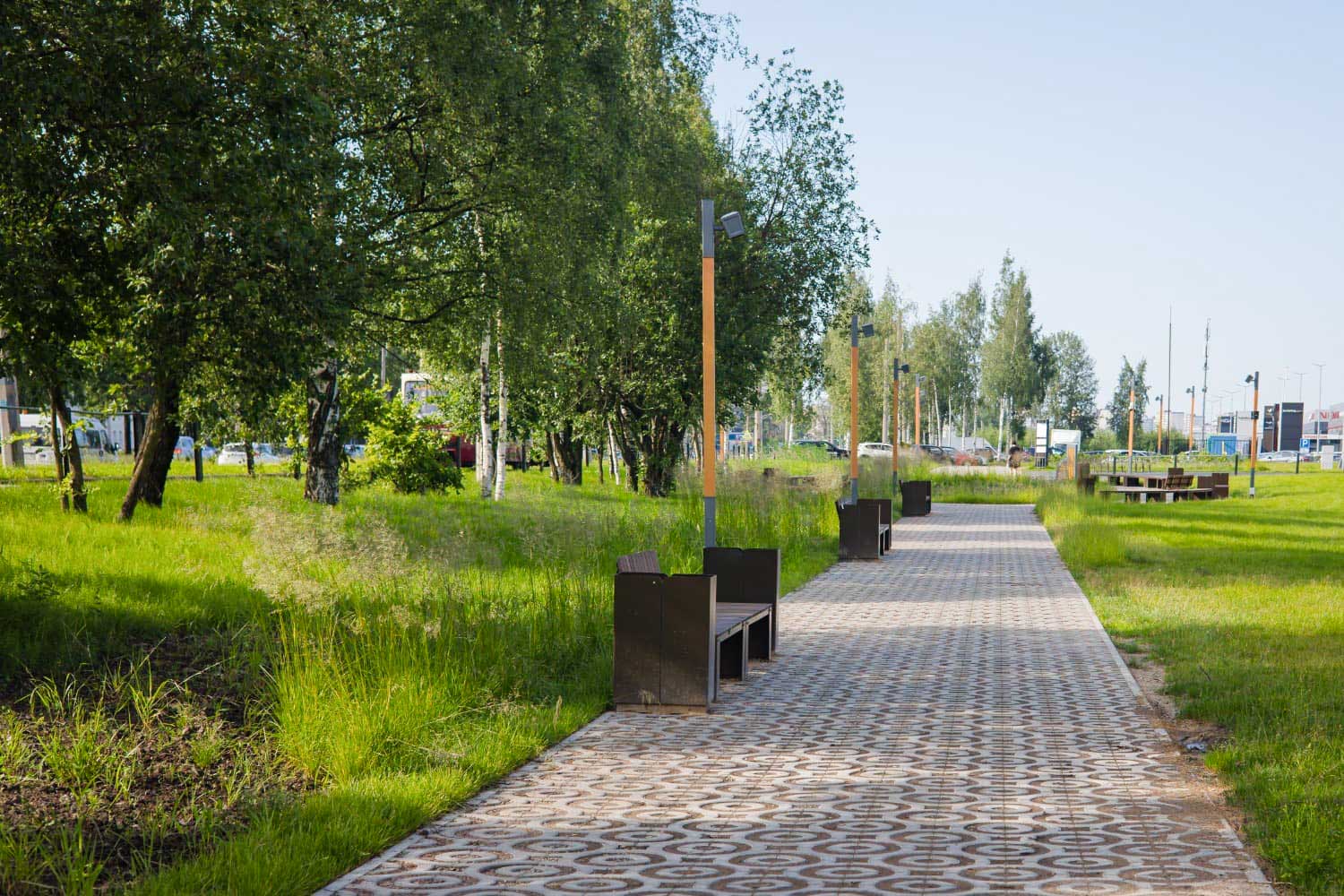 Плитка тротуарная Готика Profi, Эко-фантазия Б.3.ГР.8, серый, полный прокрас, с/ц, 300*300*80 мм