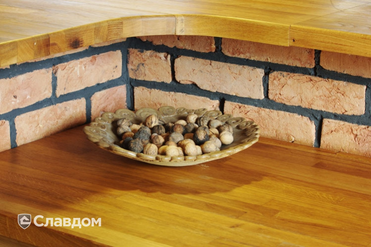 Внутренняя отделка фасадной плиткой LHL Terra Cotta