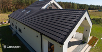 Частный дом с применением керамической черепицы Koramic Orea 9 grey engobe