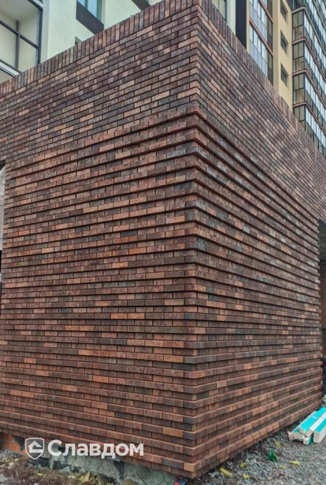 Строительство жилого дома с облицовкой кирпичом Konigstein Гессен Вайн