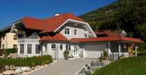 Дом с мансардой с черепицей TONDACH Sulm red engobe