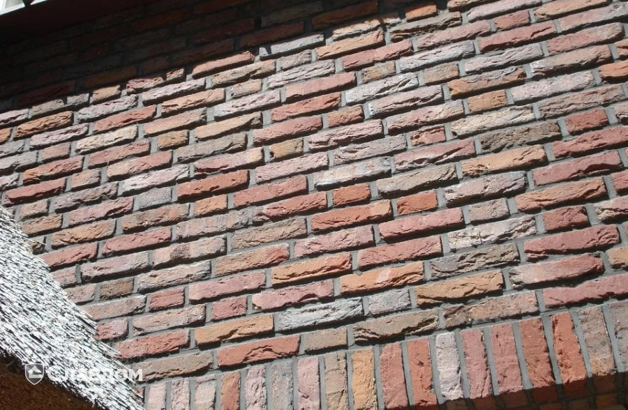 Дом с облицовкой кирпичом Terca Paarsblauw