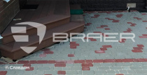 Частный дом в Московской области с мощением тротуарной плиткой BRAER