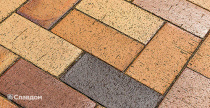 Микс брусчатки MUHR 04 Rotbraun-bunt, 05 Eisenschmelz schwarzbraun, 06 Hellbraun-bunt и 08S Lachsrot spezial