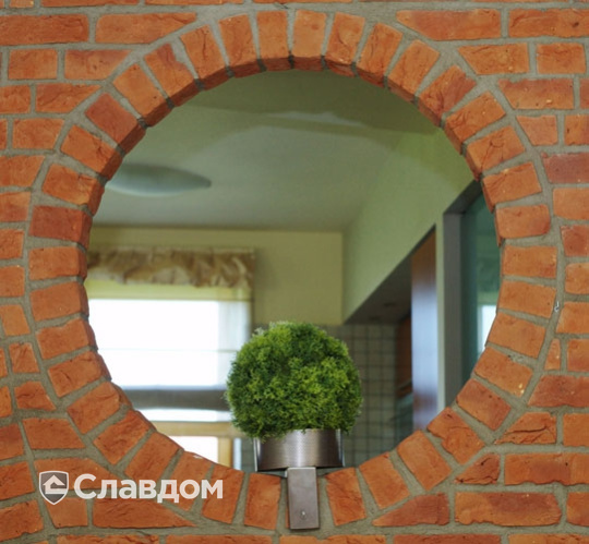 Внутренняя отделка фасадной плиткой LHL Terra Cotta