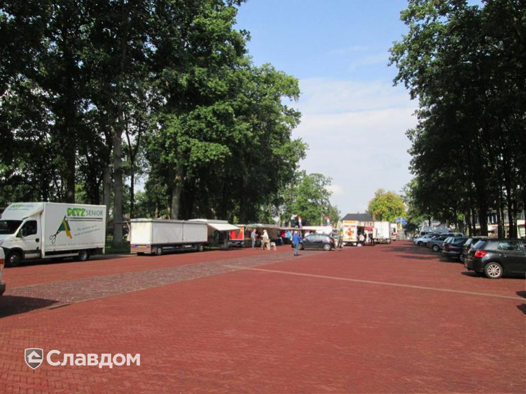 Пешеходная зона с применением брусчатки Penter Paviona DF