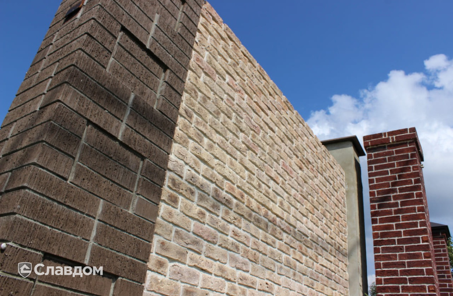 Забор с использованием кирпича RIGHTBRICK Виллем