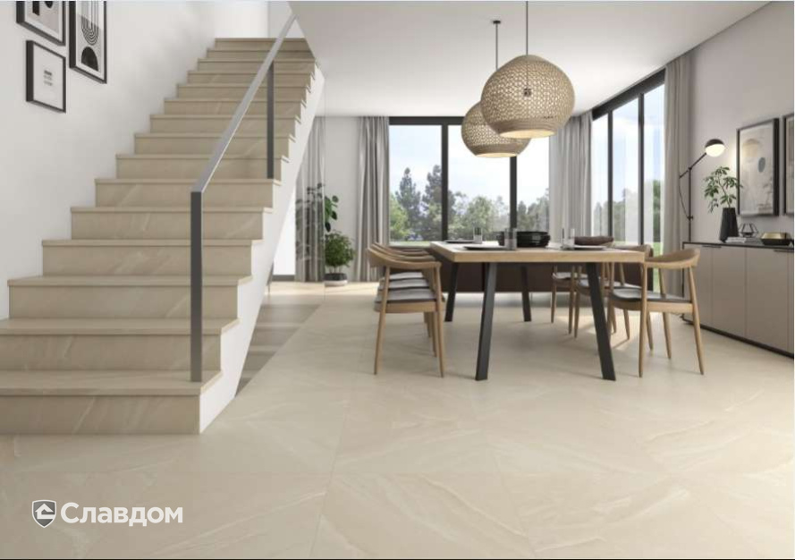 Интерьер с применением плитки Gres Aragon Tibet Beige