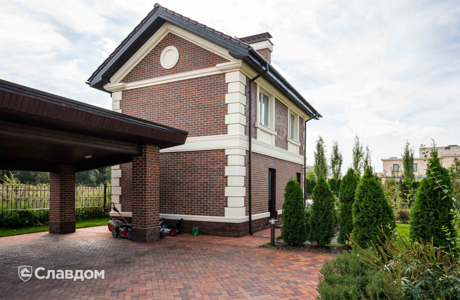 Загородный дом с клинкерной плиткой ABC Rotbunt Struktur besandet