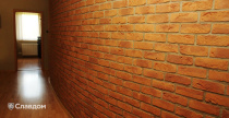 Внутренняя отделка фасадной плиткой LHL Terra Cotta