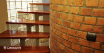 Внутренняя отделка фасадной плиткой LHL Terra Cotta