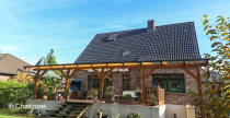 Загородный дом с облицовкой плиткой Westerwaelder Klinker MONTANA WK74 Walcheren