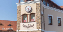 Кафе "New York" с применением керамического кирпича ENGELS HANDFORM Royal Emmerald