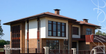 Частный дом с применением облицовочного камня White Hills Бремен Брик 305-60