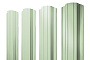Штакетник Прямоугольный фигурный 0,45 PE RAL 6019 бело-зеленый