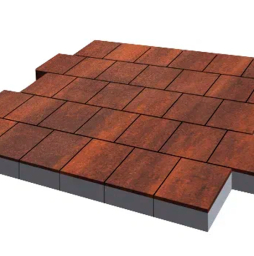 Плитка тротуарная SteinRus, Valencia Б.3.К.8, гладкая, ColorMix Брук, 300*300*80 мм