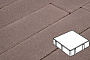 Плитка тротуарная Готика Profi, Квадрат без фаски, коричневый, частичный прокрас, с/ц, 150*150*100 мм