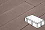 Плитка тротуарная Готика Profi, Брусчатка, коричневый, частичный прокрас, с/ц, 200*100*70 мм