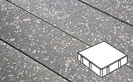 Плитка тротуарная Готика, Granite FINO, Квадрат, Ильменит, 200*200*80 мм