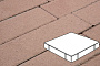 Плитка тротуарная Готика Profi, Квадрат, коричневый, частичный прокрас, б/ц, 600*600*100 мм