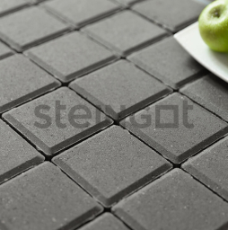 Плитка тротуарная Steingot Моноцвет, Квадрат, серый, 300*300*60 мм