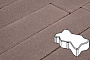 Плитка тротуарная Готика Profi, Зигзаг/Волна/Уни, коричневый, частичный прокрас, с/ц, 225*112,5*100 мм