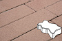 Плитка тротуарная Готика Profi, Зигзаг/Волна, коричневый, частичный прокрас, б/ц, 225*112,5*60 мм