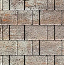 Плитка тротуарная SteinRus Бергамо А.6.Псм.4, Antico, ColorMix Берилл, толщина 40 мм