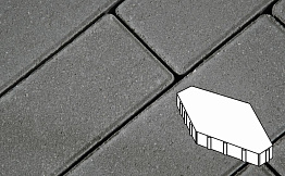 Плитка тротуарная Готика Profi, Зарядье без фаски, серый, полный прокрас, с/ц, 600*400*100 мм
