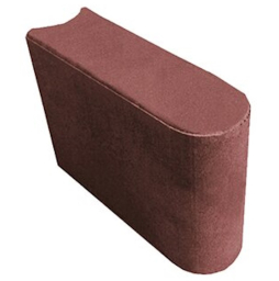 Шарнирный бордюр SteinRus, БРШ 25.20.8R, гладкая, полный прокрас, красный, 250*200*80 мм