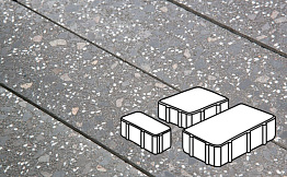 Плитка тротуарная Готика, Granite FINO, Новый Город, Ильменит, 260/160/100*160*80 мм