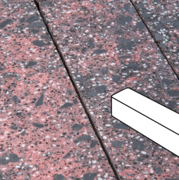 Плитка тротуарная Готика, Granite FINO, Ригель В.3.П.10, Дымовский, 360*80*100 мм