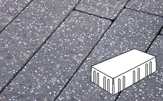 Плитка тротуарная Готика, City Granite FINERRO, Скада без фаски, Ильменит, 225*150*100 мм