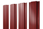 Штакетник Прямоугольный 0,45 PE RAL 3011 коричнево-красный