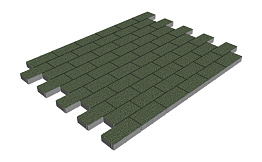 Плитка тротуарная SteinRus Прямоугольник А.6.П.4, Native, оливковый, 200*100*40 мм