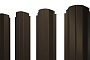 Штакетник П-образный А фигурный 0,5 Rooftop Бархат RR 32 темно-коричневый