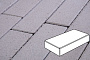 Плитка тротуарная Готика Profi, Картано, белый, частичный прокрас, б/ц, 300*150*80 мм