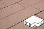 Плитка тротуарная Готика Profi, Калипсо, коричневый, частичный прокрас, б/ц, 200*200*60 мм
