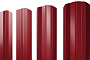 Штакетник М-образный А фигурный 0,45 PE RAL 3003 рубиново-красный