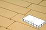 Плитка тротуарная Готика Profi, Плита, желтый, частичный прокрас, б/ц, 400*200*80 мм